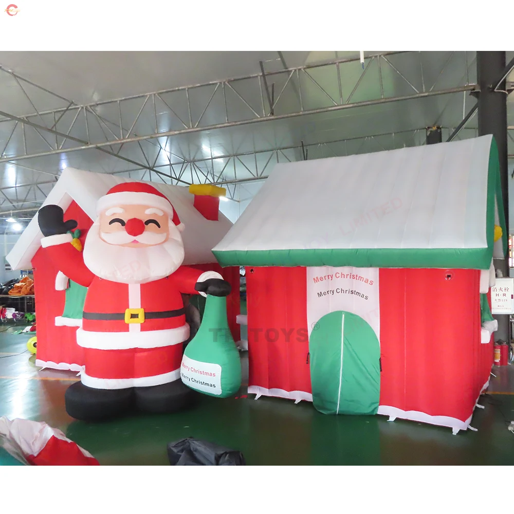 Fast Delivery Good Quality Inflatable Santa House Christmas Inflatable Outdoor Inflatable Santa Claus for Christmas Decoration