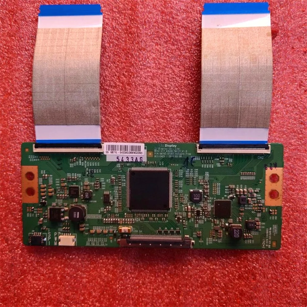 Good test original T-CON for  logic board V17_43UHD_TM120_V1.0 6870C-0738A 6871l-5433a 55rh1 55M9
