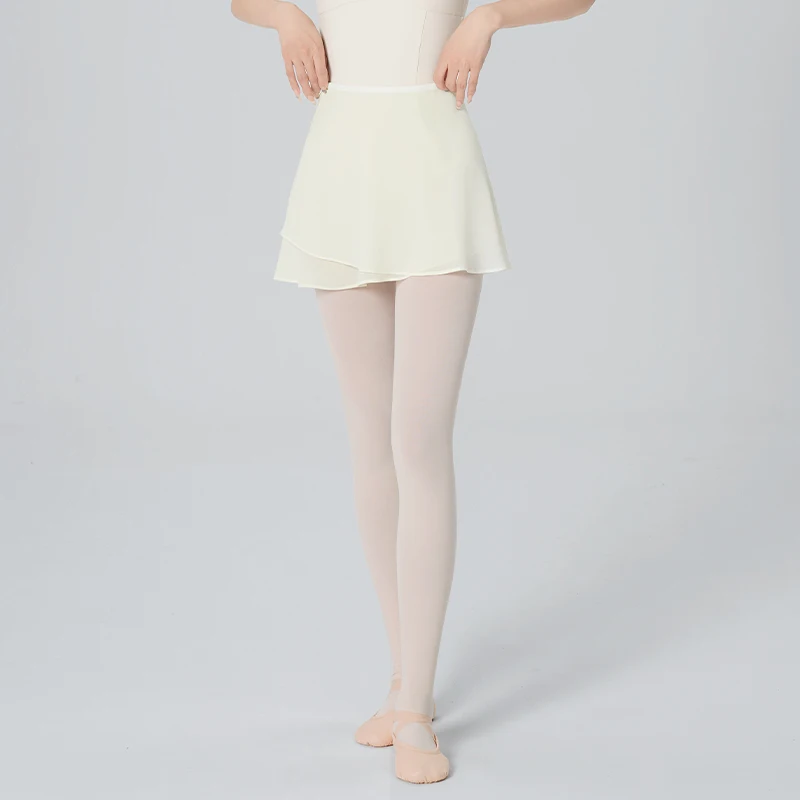 Ivoogle المرأة الكبار قصيرة التفاف الشيفون الباليه تنورة الدانتيل متابعة توتو تزلج تنورة راقصة الباليه الرقص تنورة قصيرة Dancewear