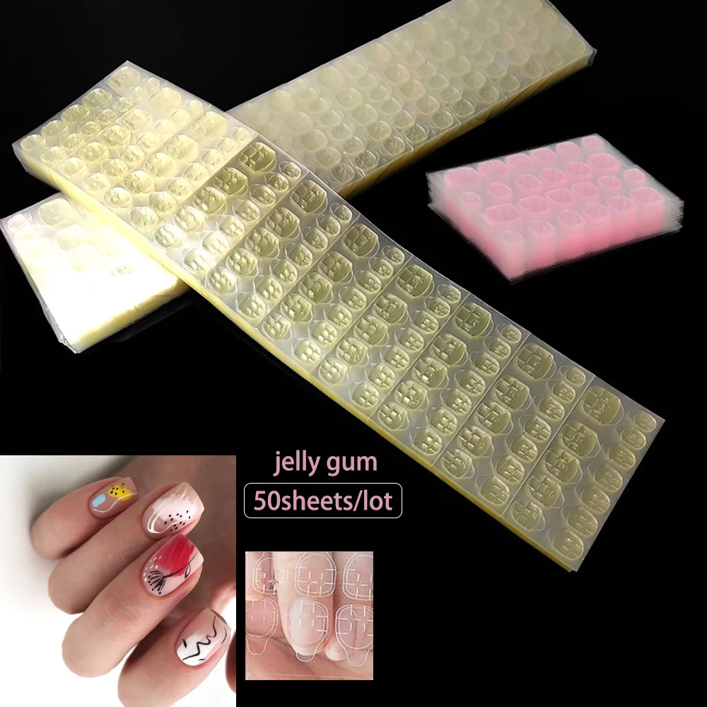 

Double Sided False Nail Art Adhesive Tape Glue DIY Tips For Fake Nail Acrylic Manicure Gel Makeup Tool Jelly Gum Glue Sticker