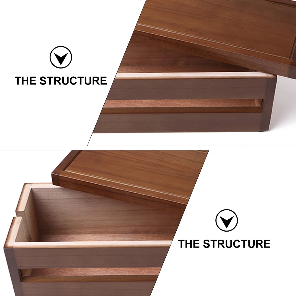 Socket Case Solid Wood Wiring Box Cable Manager Hub Storage Coffee Paulownia Main Body