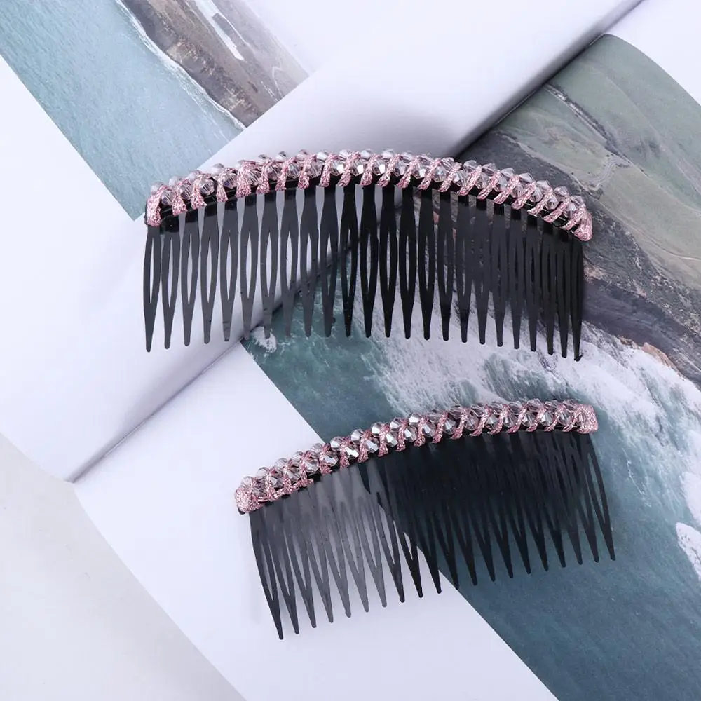 Eleganter Haargummi für Mädchen, Haarband, Haarnadeln, Haarklammern mit Kristallen, Damen-Haarkamm, koreanische Haarspangen, Mädchen-Ponyklammer. – Detail 2