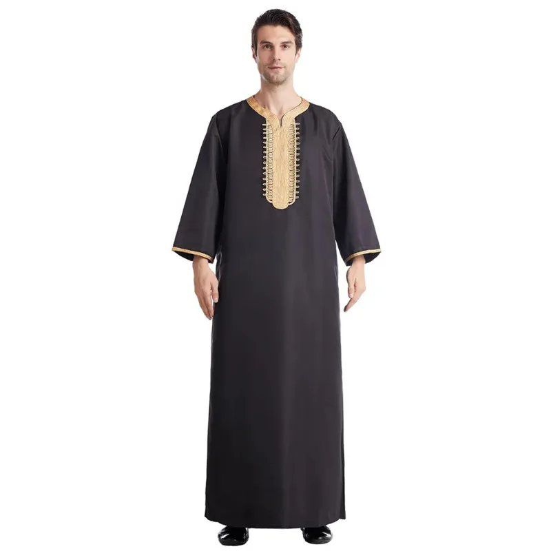 

Middle East Muslim Men Jubba Thobe Saudi Arabic Thoub Islamic Ramadan Prayer Dress Dubai Turkey Kaftan Djellaba Dishdasha Robe