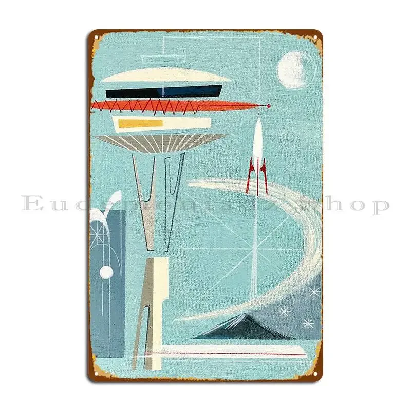 

Space Needle Surprise Metal Plaque Poster Customized Wall Mural Garage Club Decoration Tin Sign Poster