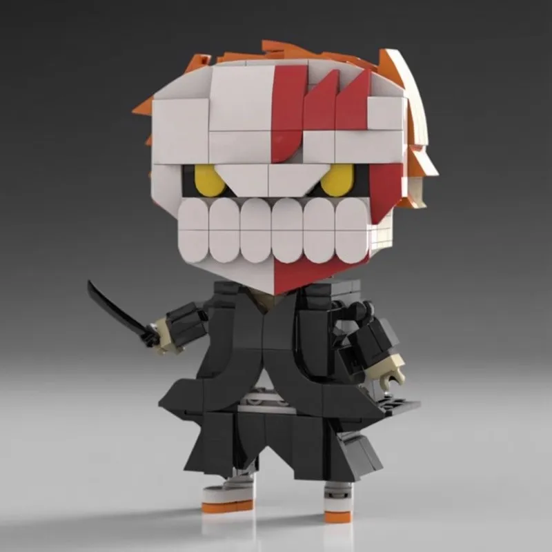 

Creative Japanese Anime Movie Action Figure Building Blocks MOC IchigoKurosaki Mini Doll Model DIY Children's Toys Birthday Gift