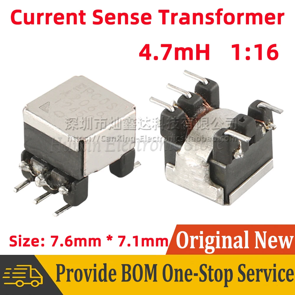 

2pcs B78416A2066A3 SMD SMT Current Sense Transformer 4.7mh Current Ultrasonic Sensor Detect Turns Ratio 1:16