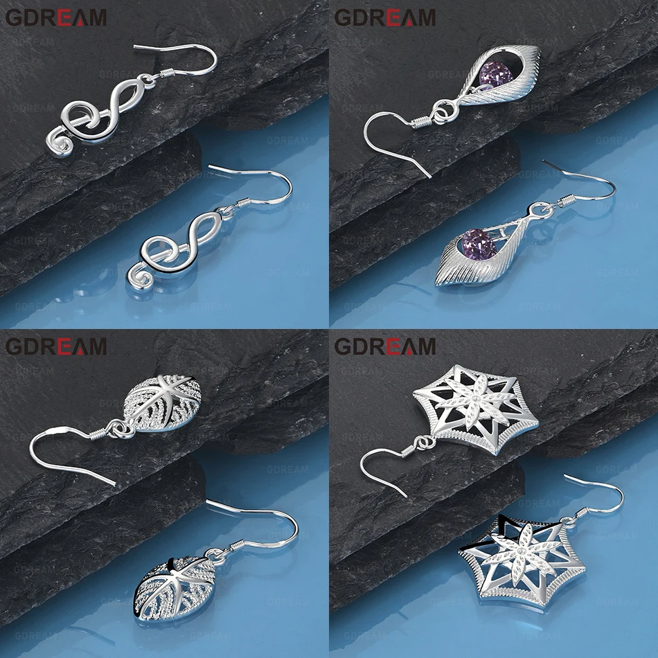 

GDREAM 925 Sterling Silver Zircon Diamond Drop Earrings For Women, Perfect For Anniversary Gifts And Jewelry