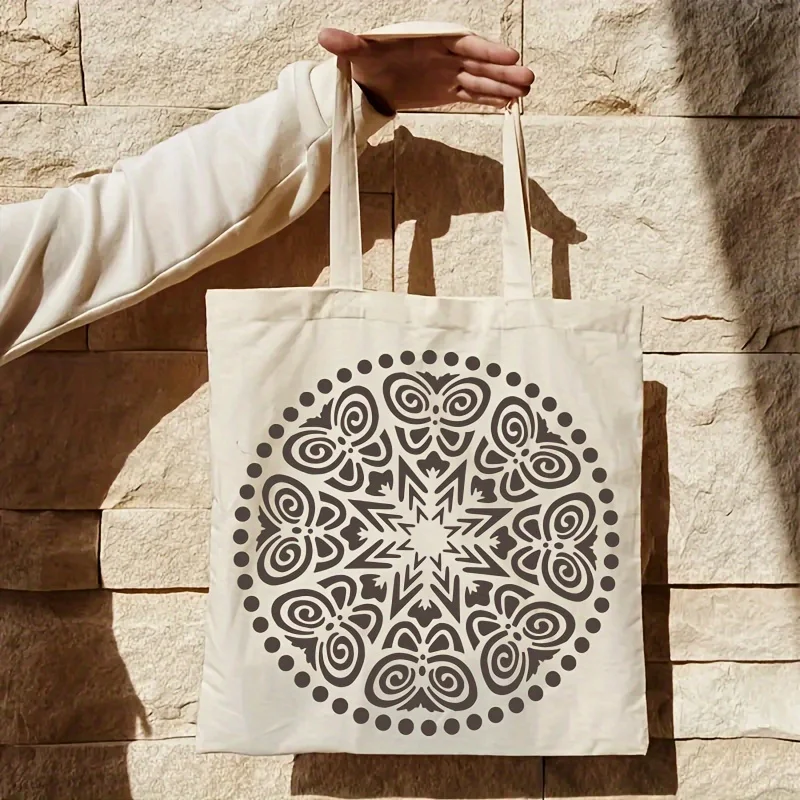 マンダラステンシル 4枚 7.9×7.9インチ ラウンド DIY ペイントテンプレート 壁、木材、布の装飾用