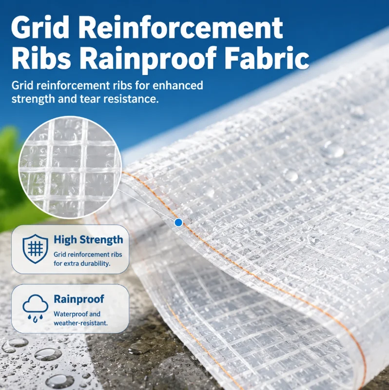 Transparent Grid Fabric Greenhouse Insulation PE Grid Outdoor Balcony Rain Enclosure Waterproof And Windproof Rainproof Tarp