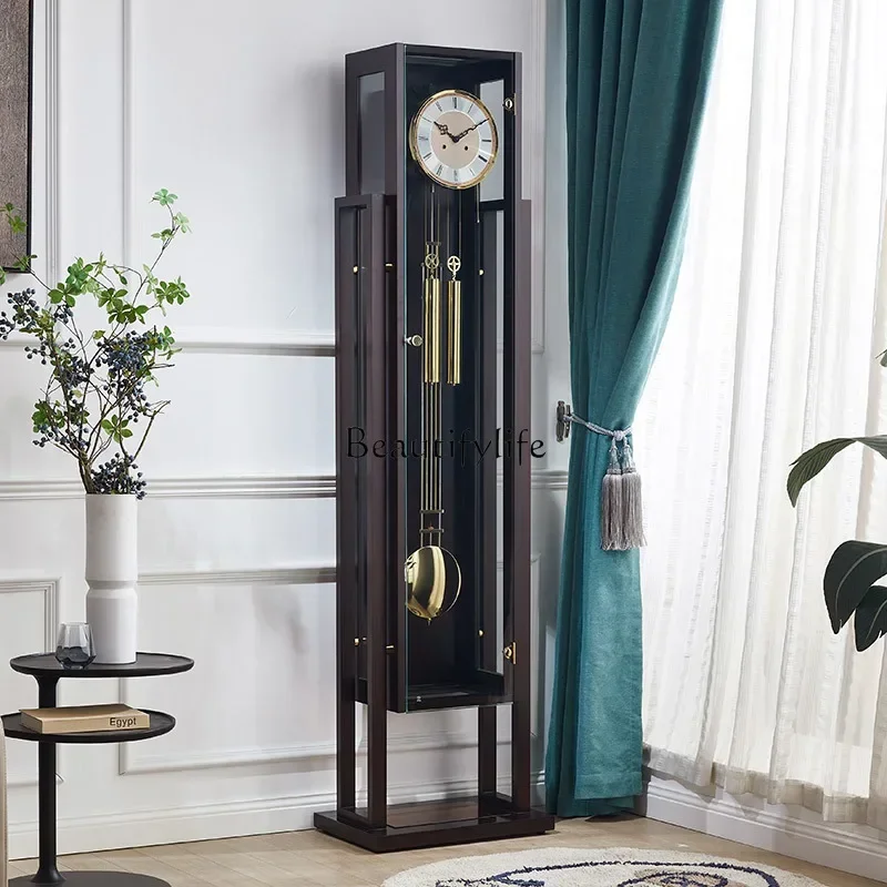 

European floor clock living room simple vertical mechanical clock Helmler movement