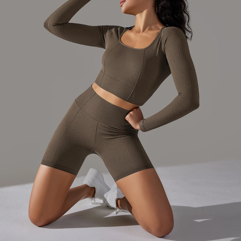 New 2 Piece Sets Womens Outfits Yoga Clothes Women's Gym Clothing Sport Shirt Leggings Women Shorts 2025 Workout Set