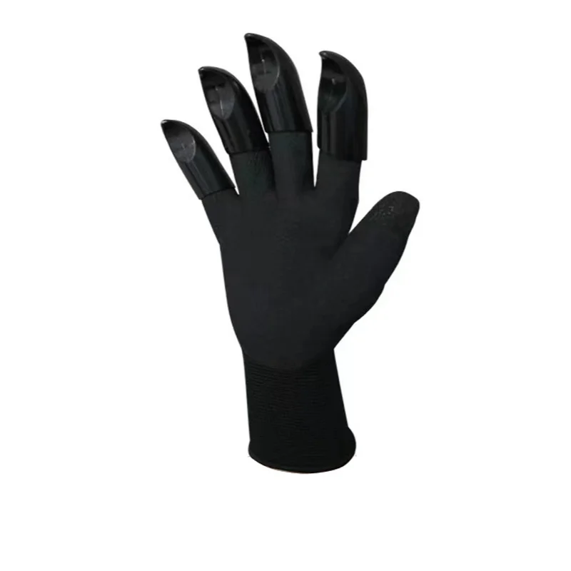 Black Garden Gloves  Yard Work Garden Gloves with Claws, Easy Planting and Digging, Hand Protection and Easy to Use