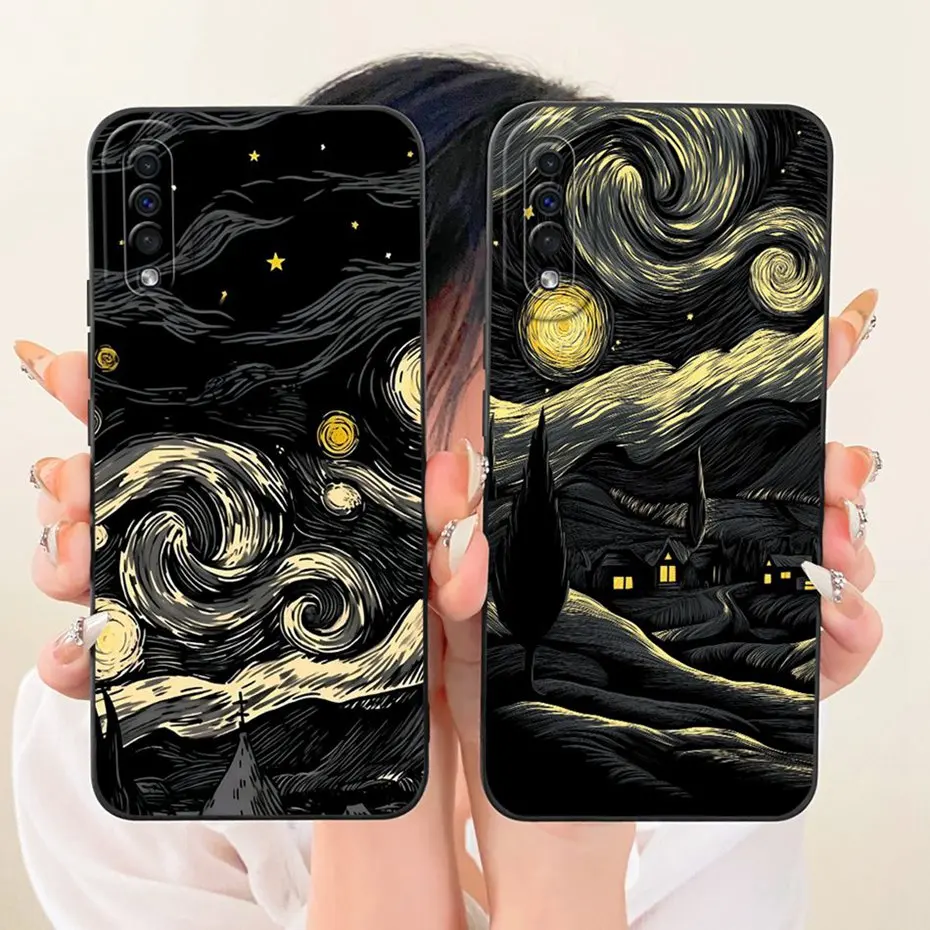 For Samsung Galaxy A50 A50s A30s Stylish Pattern Phone Case For Samsung A30S A50S A50 Camera Protective Soft Silicone Cases