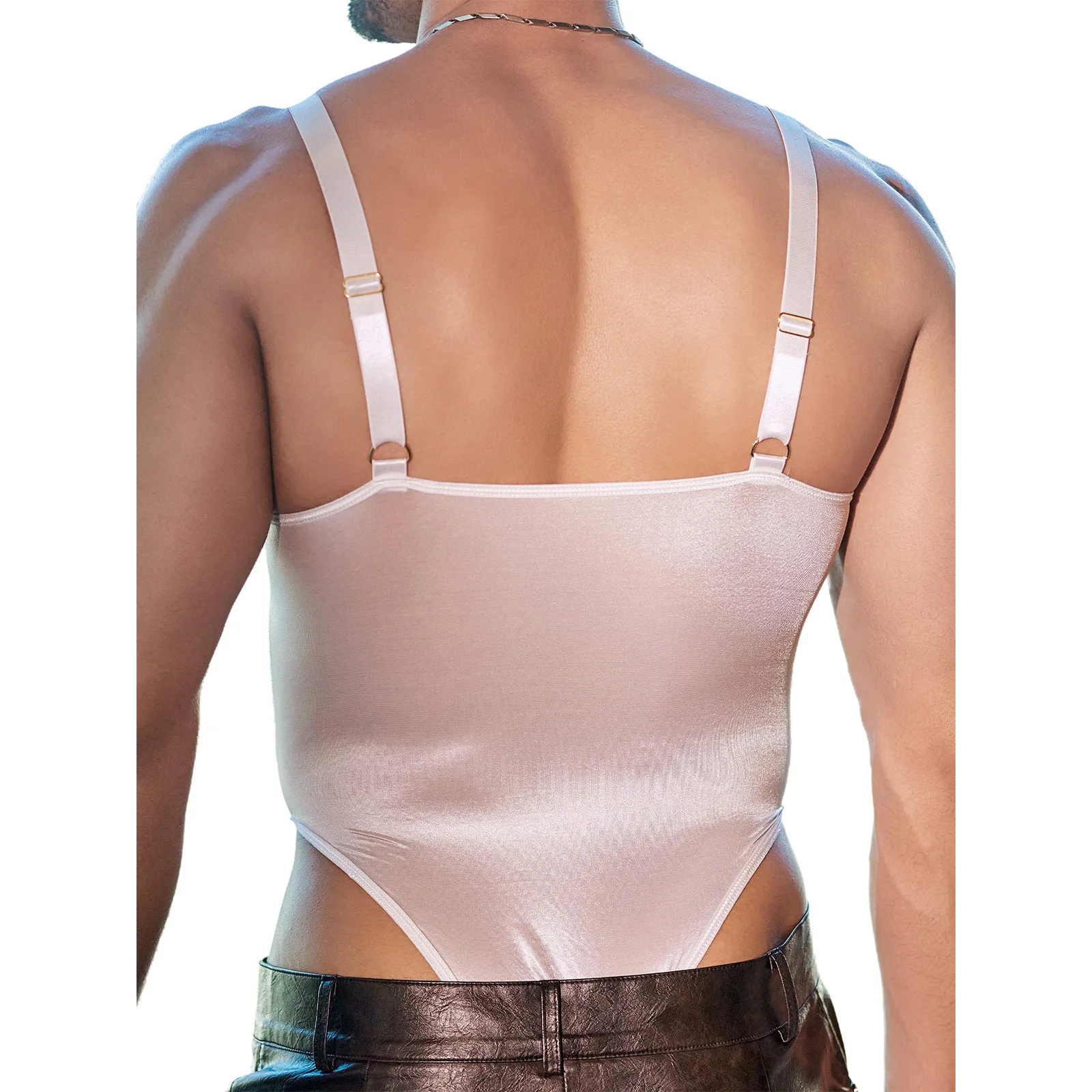 ดูผ่านBodysuits Teddiesผู้ใหญ่ผู้ชายเซ็กซี่ยืดBreathable T-Back Thongชุดสําหรับเกย์Temptingชุดชั้นในเร้าอารมณ์ชุดนอน