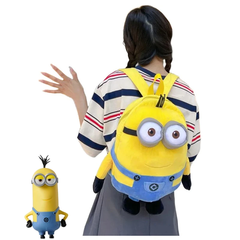 Mochilas Escolares Kawaii Unisex al por Mayor con Diseño de Minions, Muñecos de Peluche, Figuras de Anime y Dibujos Animados