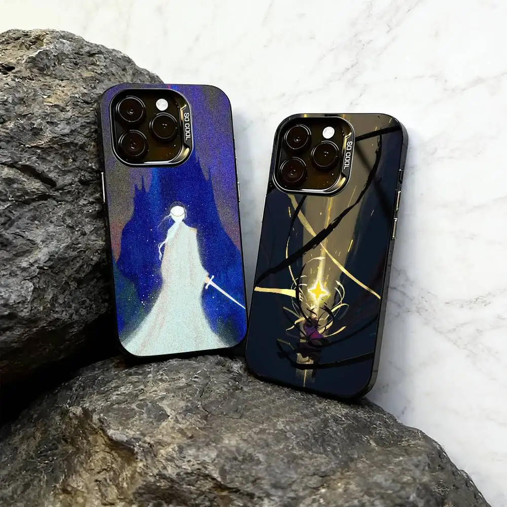 

Dark Art Style Phone Case For iPhone 17,16,15,14,13,12,11 Plus,Pro Max,XS,Colored Silver Plated Inside Cover