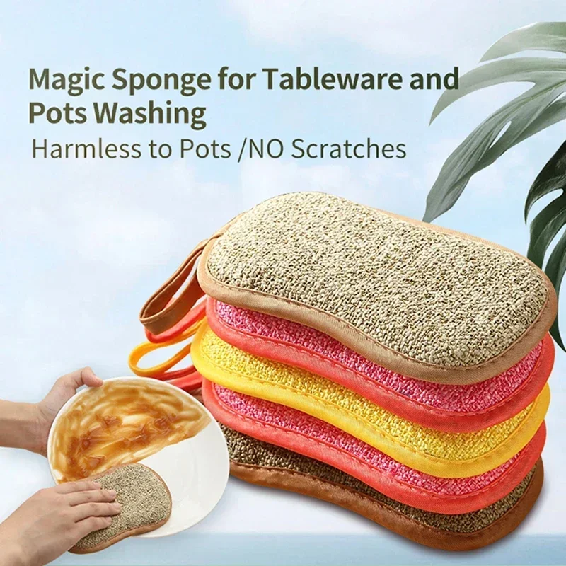 1pc Magic Cleaning Sponge for Dishes Multi-Purpose Scrub Sponges for Kitchen Bathroom Dishwashing Brush Tools Accessories