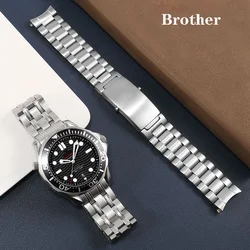 Stainless Steel Watchbands Strap for Omega 007 Seamaster Planet Ocean 300m Sports watch Accessories Band Bracelet 18mm 20mm 22mm