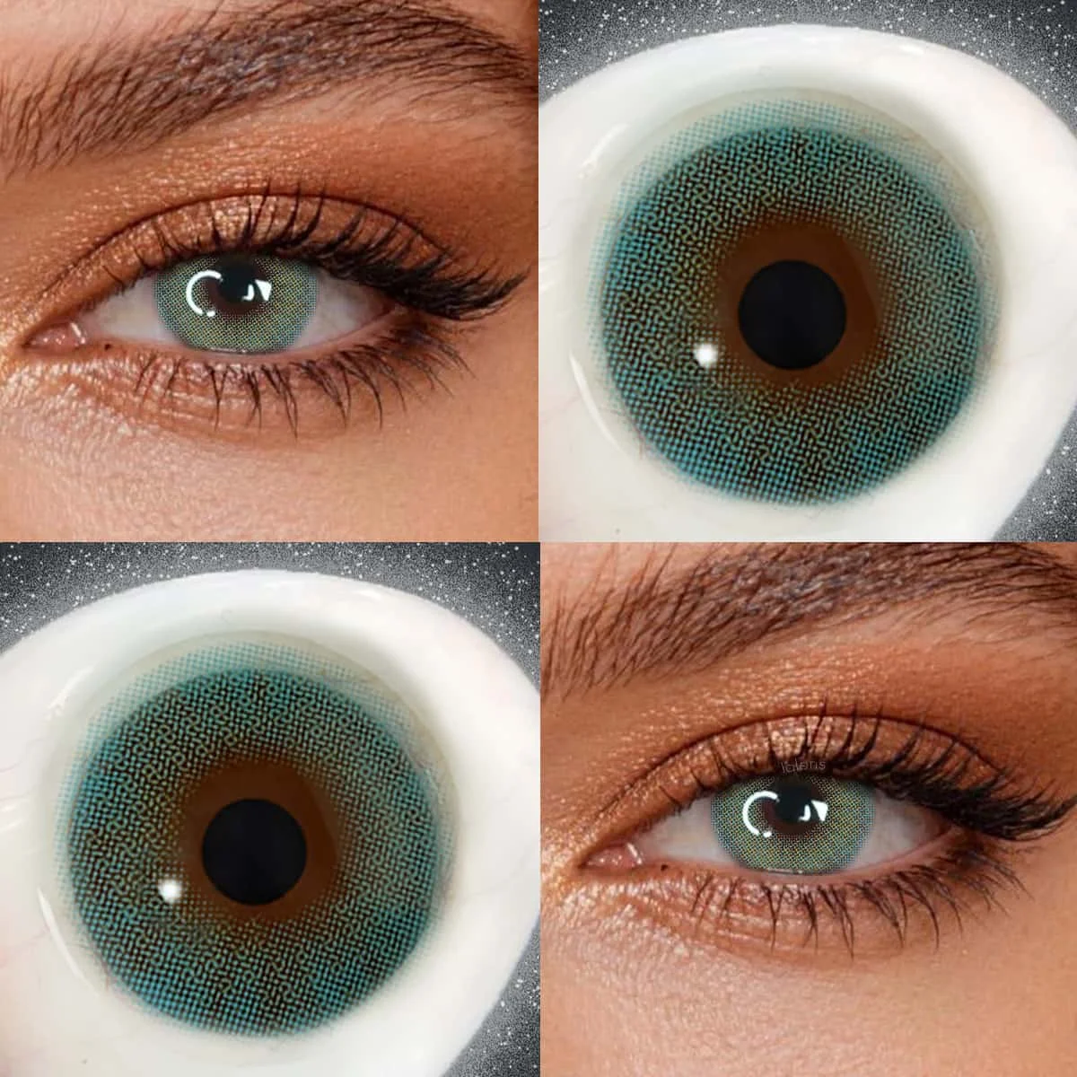 VISUASHOW Aurora Small Pupil Colored Contact Lenses 14.2mm Yearly Disposable Korea Design Natural Prescription Myopia Wholesale