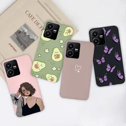 Case For Vivo Y22 Y22S Y35 2022 Luxury Sunflower Heart Dinosaur Silicone Back Cover For Vivo Y 22 S 35 VivoY22S Funda Capa Cases