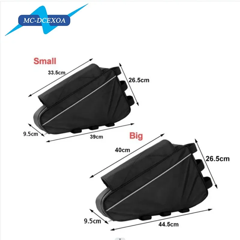 Triangular hard shell 36v 48v 52v 60v 72v ebike battery canvas bag  20ah 25ah 35ah triangle battery electric bicycle 2000w