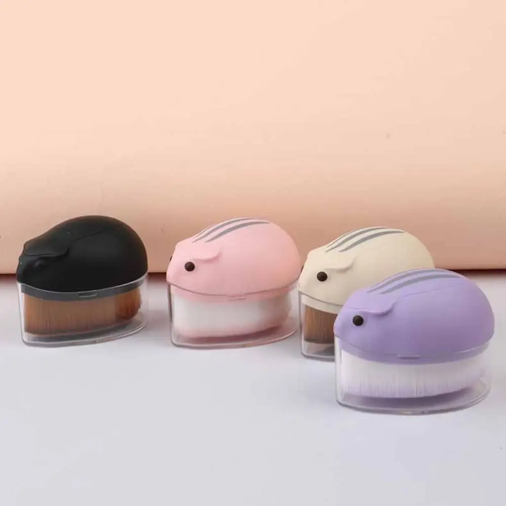 Mode pluche hamster make-up borstel make-up tool cosmetica poeder blusher borstel schoonheid contour wassen gezichtsborstel geschenken