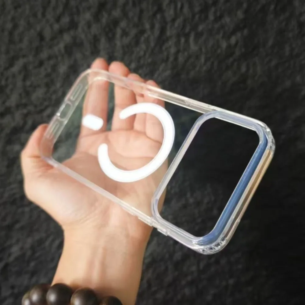 Transparente MagSafe-Hülle für iPhone 18 17 Air 16 16E 15 14 13 12 Mini 11 Pro XR X XS Max 7 8 Plus Magnetische Kabellose Ladehülle – Detail 10