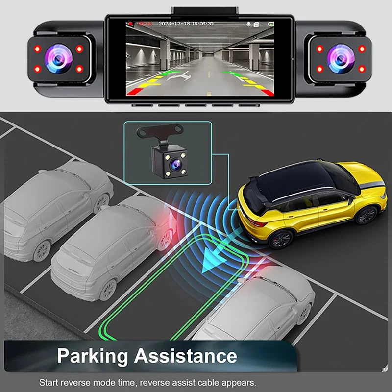 CHEGIT 車載 DVR 1440P ダッシュカム 車用 3/4チャンネル ビデオレコーダー 車両用リアビューカメラ ナイトビジョン 車用アクセサリー