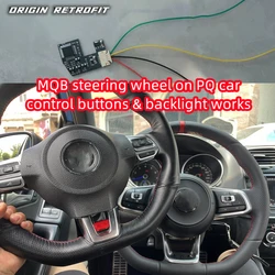 for VW PQ Car upgrade MQB Steering Wheel Emulator Decoder Simulator make control button and backlight works