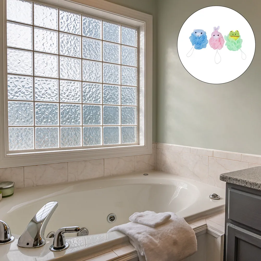 

6Pcs Cartoon Bathing Balls Adorable Animal Shower Balls Gentle Exfoliating Scrub Household Bathroom Accessory Hotel Bath