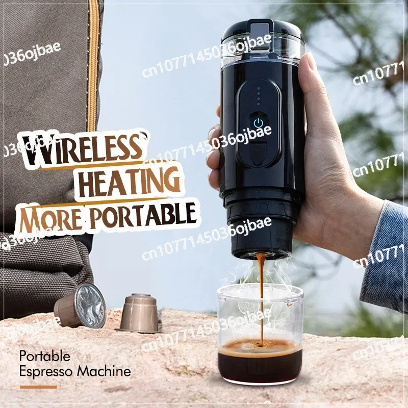 Pod Coffee Machine Mini Automatic 20 Bar Espresso Machine Travel Portable Wireless Heating Coffee Machine Portable