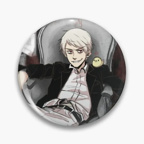 Aph Prussia  Soft Button Pin Creative Cute Badge Hat Decor Gift Clothes Fashion Metal Women Funny Cartoon Collar Jewelry Brooch