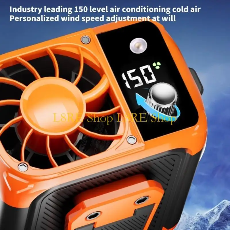 

L8RE поясной зажим для ремня, охлаждающий вентилятор, перезаряжаемый мобильный вентилятор для кемпинга, рыбалки