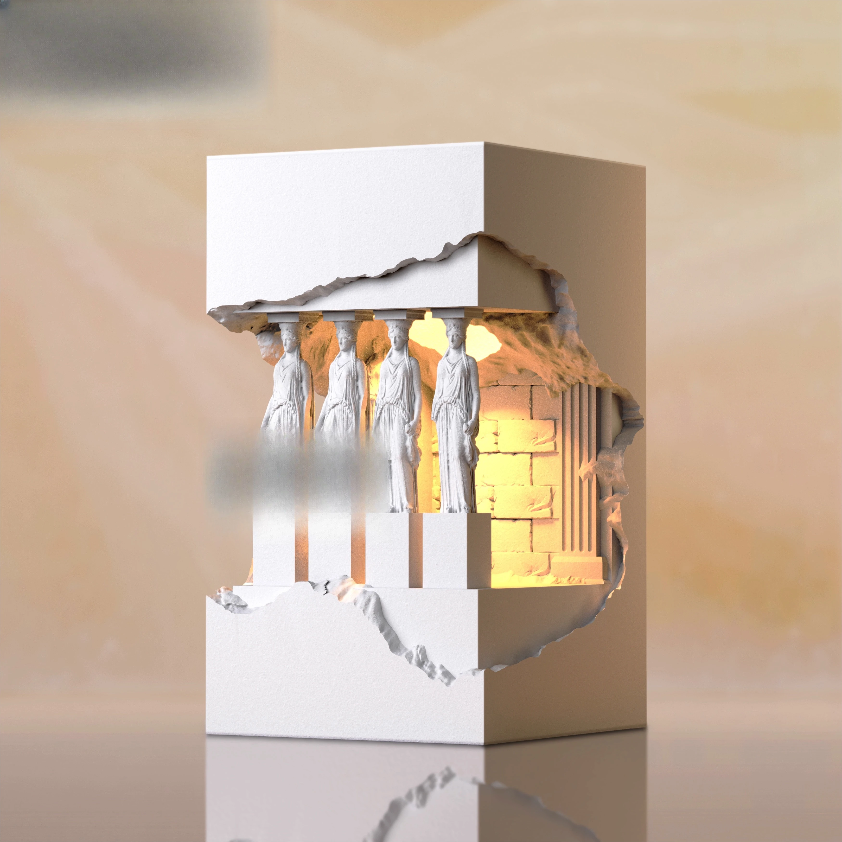 ضوء الليل بناء منضدية زخرفة جو الجدول مصباح هدية الزفاف #2