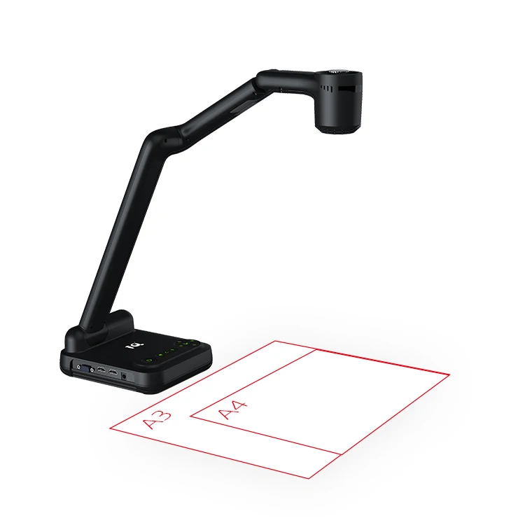 

Portable Classroom Scanner Machine HD 8 Megapixel A4 Document Scanner Visual Presenter with LED Fill-in Light