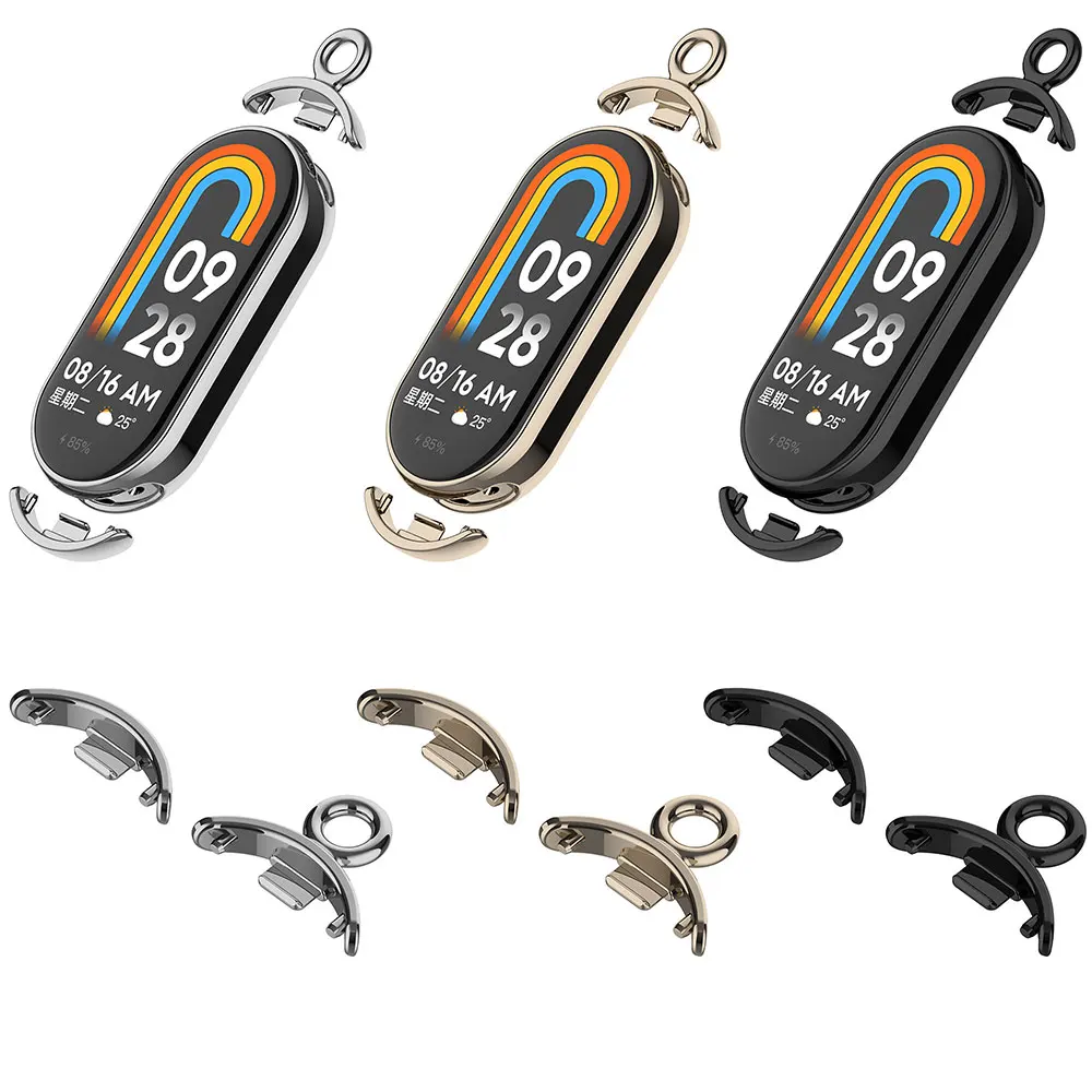 Pendant Necklace For Xiaomi Mi Band 10 9 8 Watch Hanging Neck Bracelet Strap For Mi band 9 Stainless Steel Metal Buckle view 2