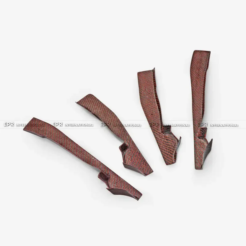 ل سيفيك نوع R FK8 VRSA2 نوع الأحمر ألياف الكربون الفاصل المصد الأمامي Canard المفسد الوفير تقليم Docoartion زعانف الجانب 4 قطعة