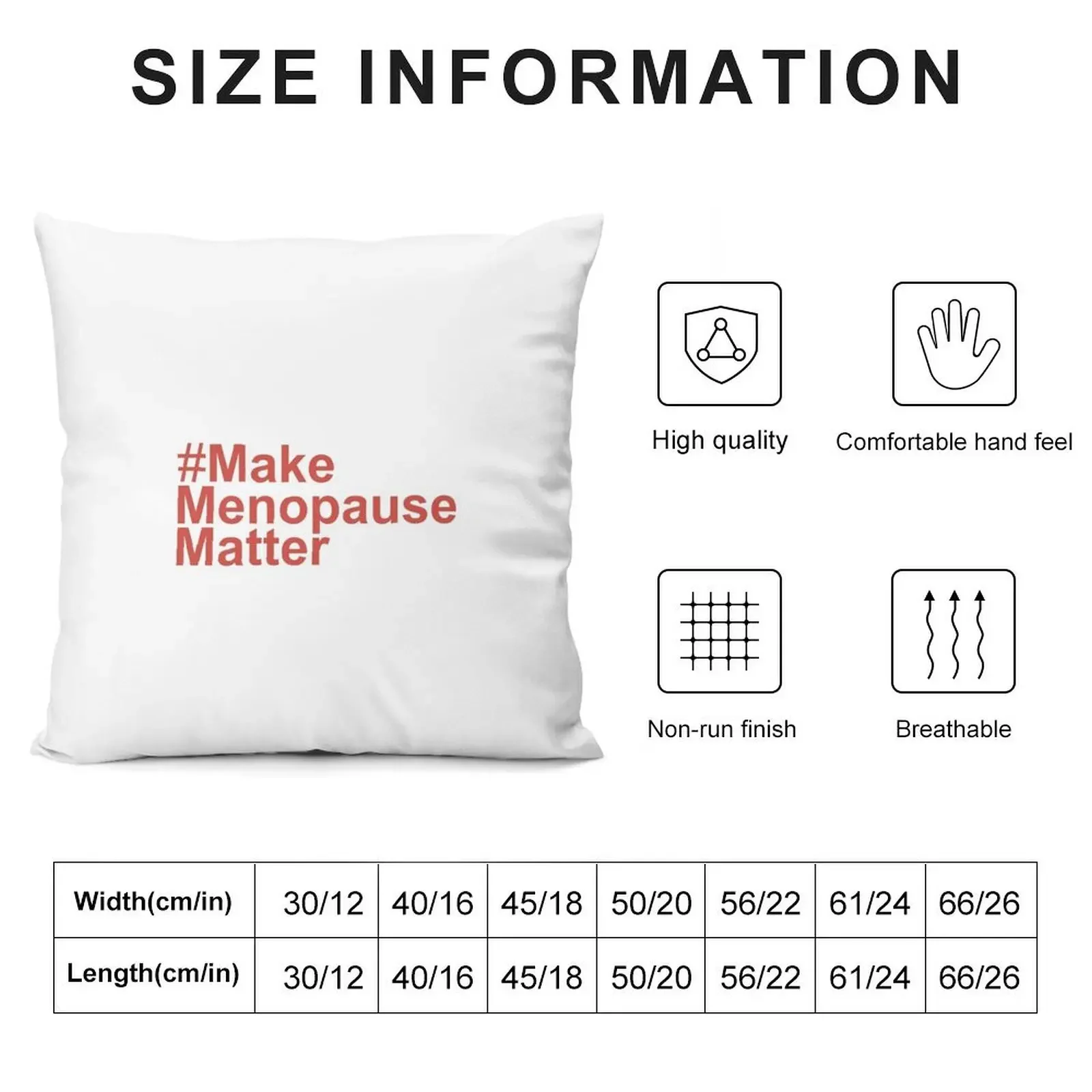 Make Menopause Matter Throw Pillow Decorative pillow case Pillowcases Elastic Cover For Sofa pillow