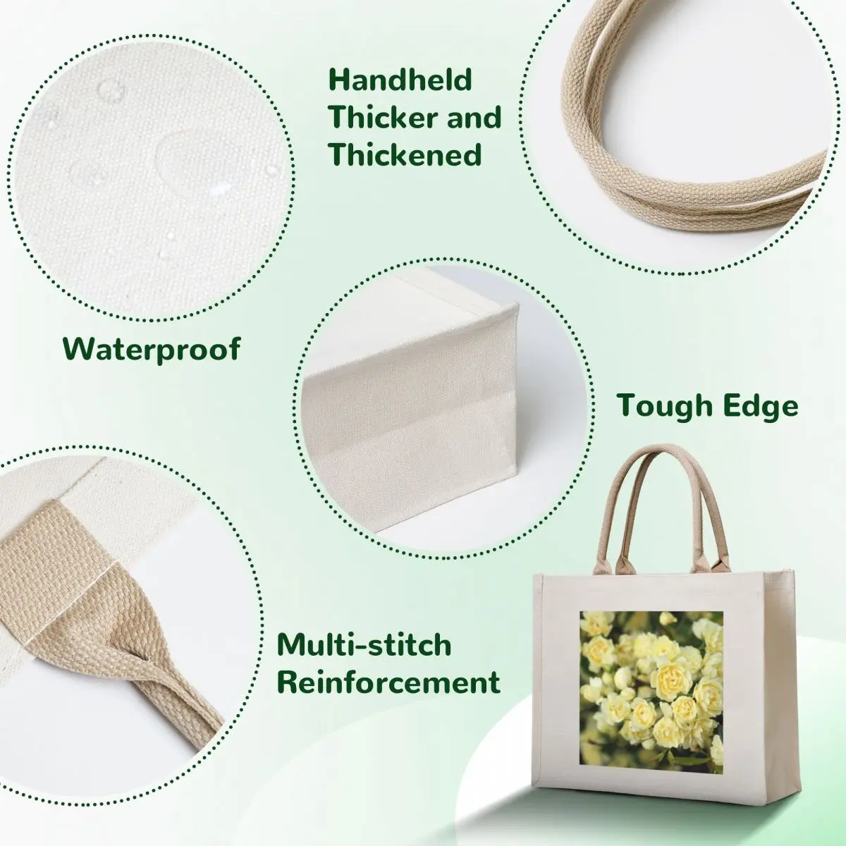 Small Pastel Yellow Roses Tote Bag Women's tote bag shopping bag Shopper