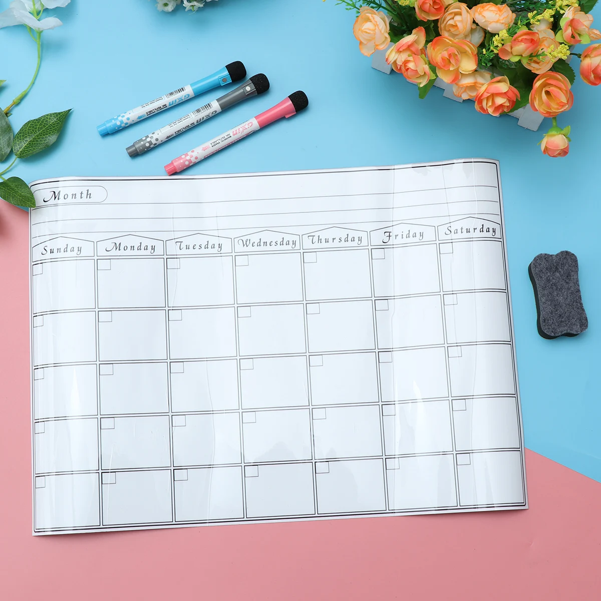 

Magnetic Calendar Set Weekly Monthly Planner Kit Removable Erasable Schedule Sticker Reminder Calendar