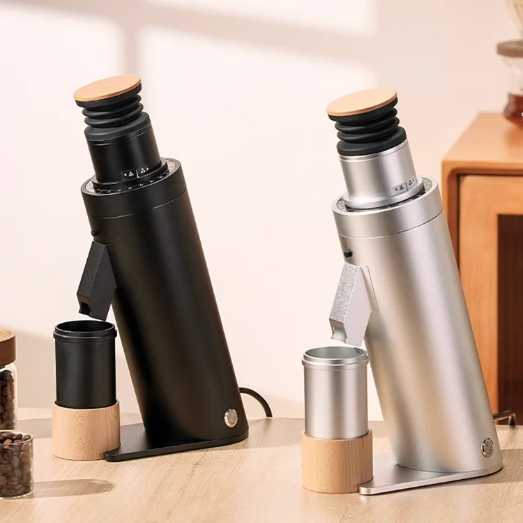 

Prefessional 63mm Red Ti Conical Burr Coffee Grinder DC63 190w Electric Power for Home Use Aluminum Material