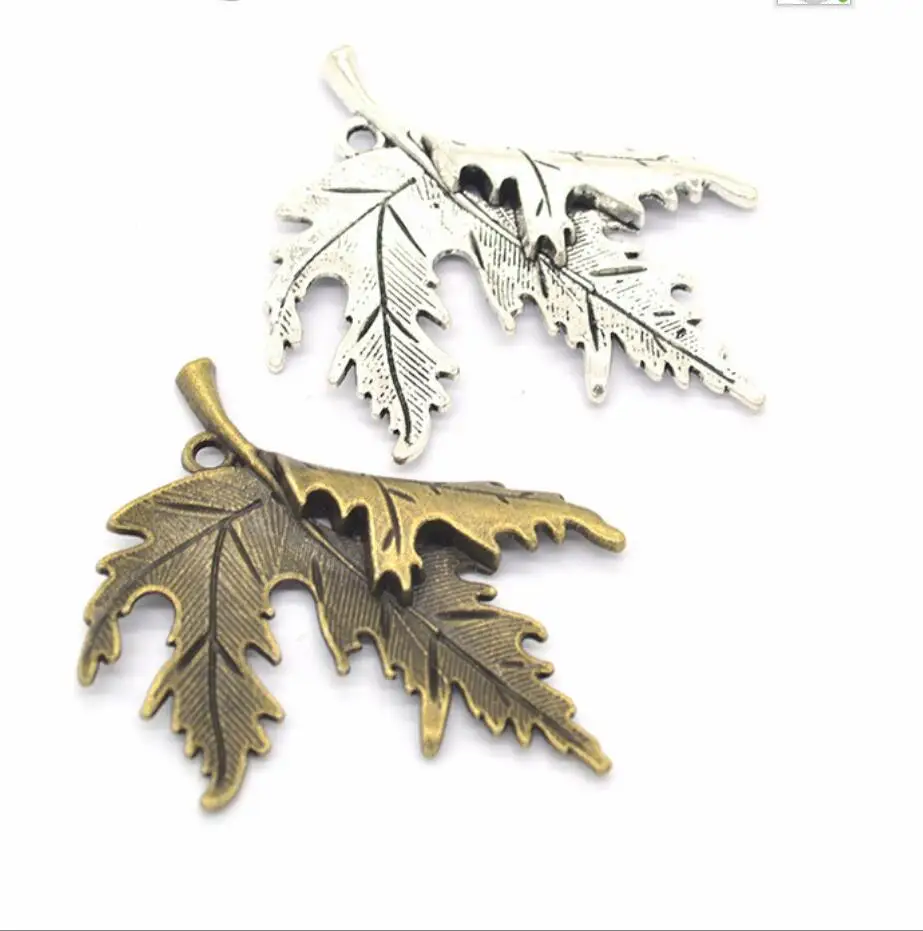 

15pcs 55*44mm Antique Silver Color Antique Bronze Maple Leaf Pendant Pendant Maple Leaf Maple Leaf Charm F0661