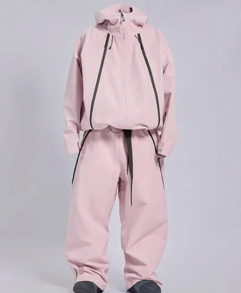 Unisex Waterproof Breathable 3L Ski Suit, High Quality Snow Jacket and Pants, Outdoor Hard Shell Winter Gear