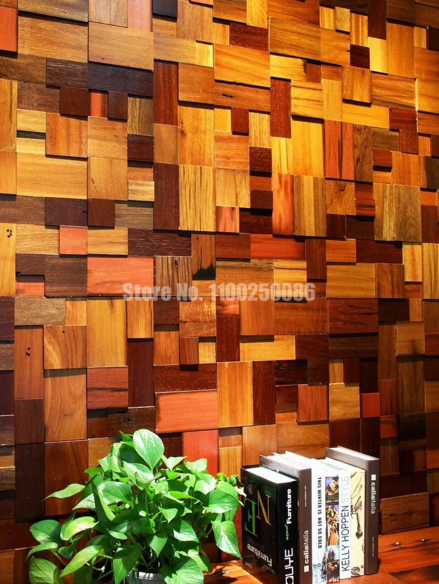 High-end Classic Vertical Wooden Panel Wall Decoration 3d Boat Wood Wall Art Boatwood Mosaic Tile for Home Office Hotel Decor