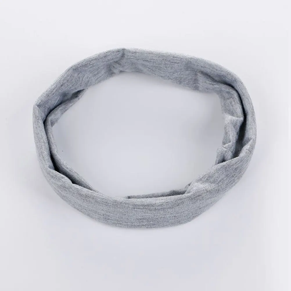 

8Pcs Wide Elastic Cotton Yoga Headbands Stretch Breathable Anti-Slip Sports Head Wraps for Women Teens Black White Blue