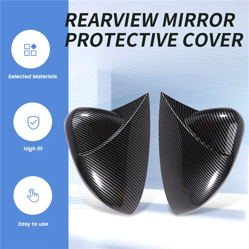 

ABTC-Car Rearview Mirror Protective Cover ABS Horn Rearview Mirror Shell For Fiat Egea 2016-2023