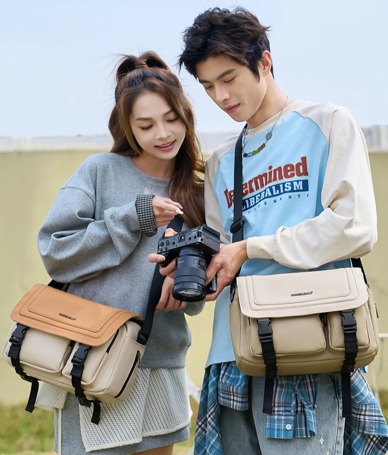 

Oxford DSLR camera bag, single-shoulder photography, digital lens storage, multi-pocket, large-capacity crossbody backpack