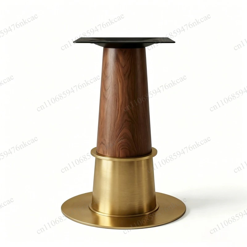 Stainless steel bracket light luxury dining table foot metal round hotel negotiation table base hardware table foot