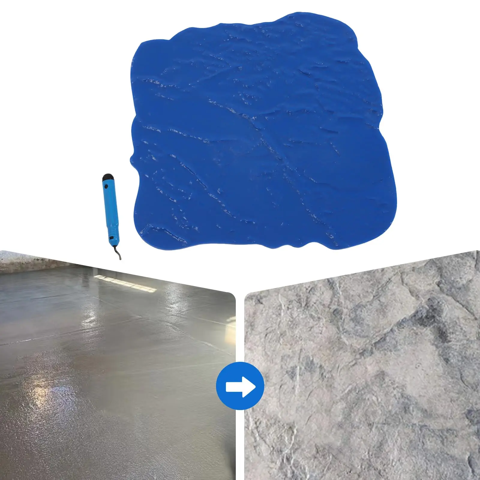 18"X18" Seamless Concrete Stamp Texturing, Concrete Stamps Mats Set, Slate Concrete Stamps, Realistic Concrete Texture Mat, Conc