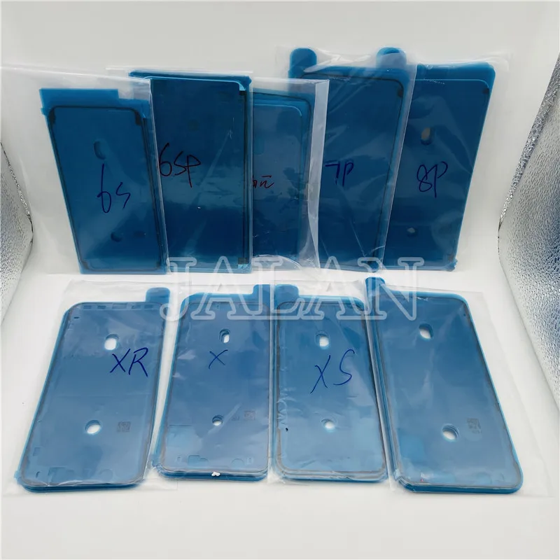 100pcs Waterproof Sticker Frame Sticker Water Proof Tape Blue Film Cheap Adhesive For iP6 7 8 Plus X Xs Xs max Xr 11 12 Pro Max